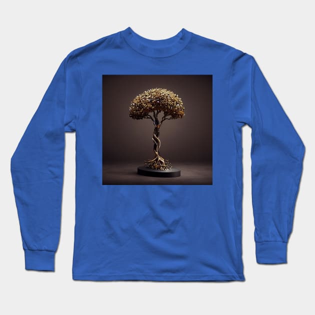 Yggdrasil World Tree of Life Long Sleeve T-Shirt by Grassroots Green